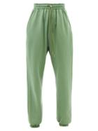 Ladies Rtw The Frankie Shop - Vanessa Cotton-jersey Track Pants - Womens - Green