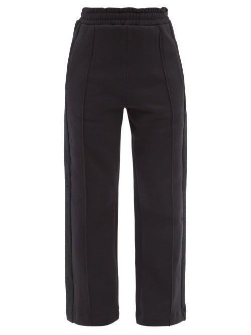 Ladies Activewear Vaara - Vicky Side-stripe Cotton-blend Track Pants - Womens - Black