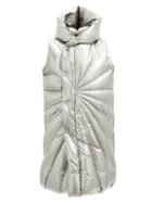 Matchesfashion.com Moncler + Rick Owens - Porterville Longline Metallic-shell Down Gilet - Mens - Silver