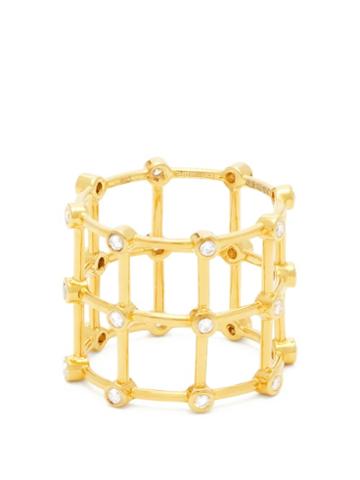 Matchesfashion.com Patcharavipa - Cage Diamond & 18kt Gold Ring - Womens - Gold