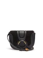 Matchesfashion.com See By Chlo - Hana Mini Suede And Leather Cross Body Bag - Womens - Black