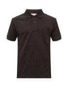 Bottega Veneta - Piqu-cotton Polo Shirt - Mens - Brown