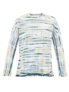 Proenza Schouler White Label - Tie-dye Cotton-blend Long-sleeved T-shirt - Womens - Blue White