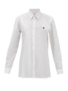 Matchesfashion.com Raf Simons - Logo-embroidered Cotton-poplin Shirt - Womens - White