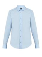 Matchesfashion.com Balenciaga - Point Collar Single Cuff Cotton Shirt - Mens - Blue