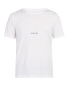 Matchesfashion.com Saint Laurent - Cotton Jersey Logo T Shirt - Mens - White