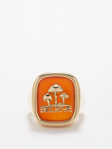 Brent Neale - Believe Carnelian & 18kt Gold Ring - Womens - Gold Multi