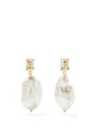 Mateo - Amethyst, Baroque Pearl & 14kt Gold Earrings - Womens - Pearl