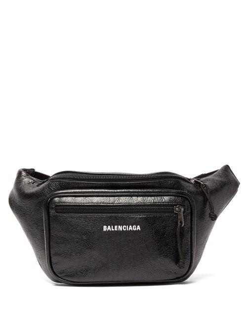 Matchesfashion.com Balenciaga - Explorer Textured Leather Belt Bag - Mens - Black