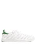 Matchesfashion.com Vetements - Low Top Perforated Leather Trainers - Womens - Green White