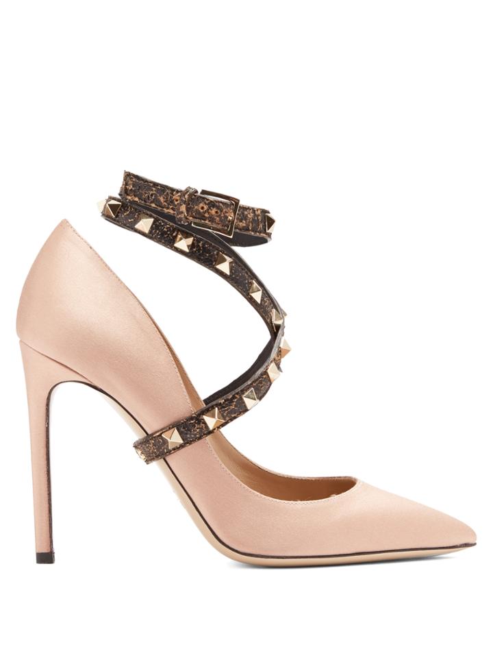 Valentino Studwrap Satin Pumps