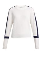 Matchesfashion.com Allude - Contrast Block Cashmere Sweater - Womens - Navy Multi