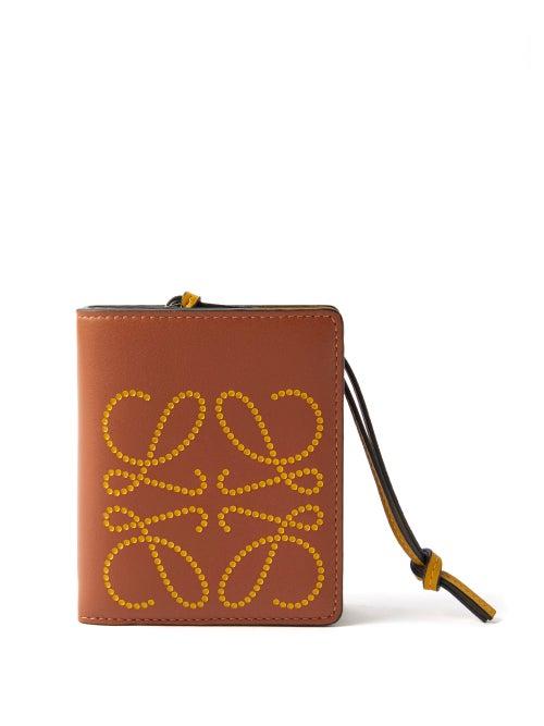 Loewe - Anagram Leather Wallet - Womens - Tan