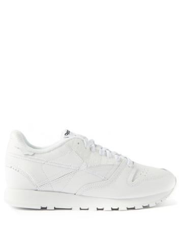 Reebok X Margiela - Cl Memory Of Shoes Deconstructed Leather Trainers - Womens - White