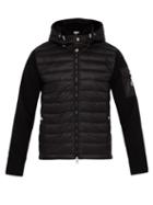 Matchesfashion.com Moncler - Quilted Panelled Wool Hooded Jacket - Mens - Black