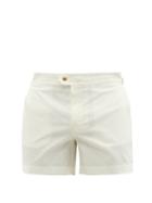 Tom Ford - Adjustable-waist Micro-poplin Swim Shorts - Mens - Cream