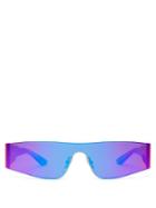 Matchesfashion.com Balenciaga - Reflective Rimless Acetate Sunglasses - Womens - Purple