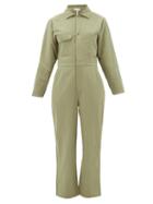 Matchesfashion.com Apiece Apart - Totumo Linen-blend Jumpsuit - Womens - Light Green