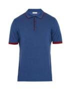 Etro Contrast-edge Cotton-blend Knit Polo Shirt