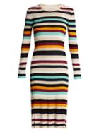 Matchesfashion.com Altuzarra - Stills Striped Knit Dress - Womens - Multi