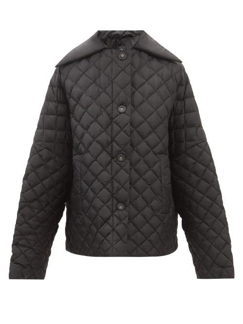 Raf Simons - Oversized Diamond-quilted Nylon Overcoat - Womens - Black