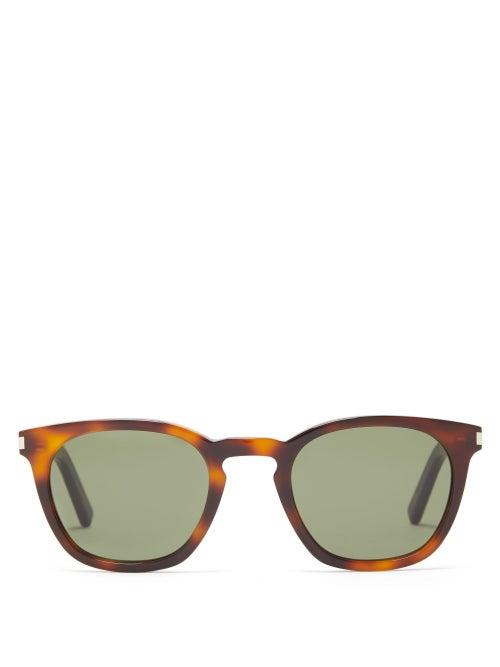 Matchesfashion.com Saint Laurent - Round Tortoiseshell Acetate Sunglasses - Mens - Tortoiseshell