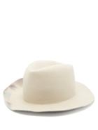 Matchesfashion.com Albertus Swanepoel - Moonshine Dyed Felt Fedora Hat - Mens - Beige