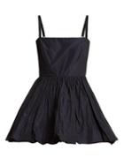 Matchesfashion.com Molly Goddard - Imogen Gathered Taffeta Top - Womens - Navy