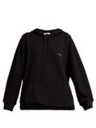 Matchesfashion.com Balenciaga - Cocoon Logo Embroidered Hooded Sweatshirt - Womens - Black