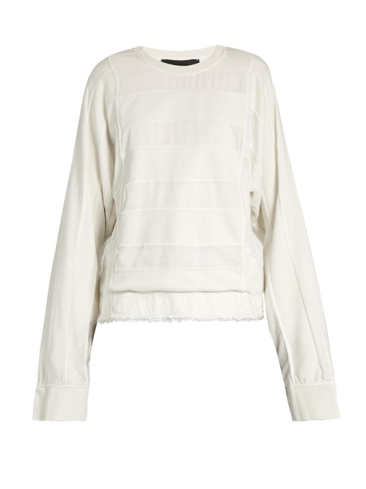 Haider Ackermann Polonium Striped-patchwork Cotton-blend Sweater