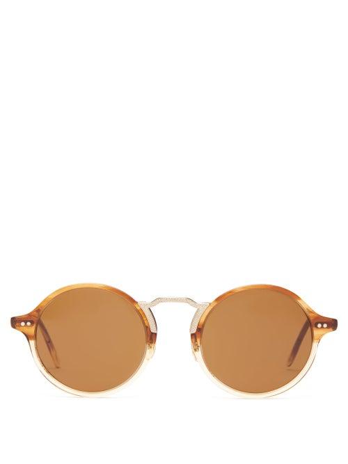 Matchesfashion.com Oliver Peoples - Kosa Round Tortoiseshell-acetate Sunglasses - Mens - Brown