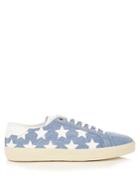 Saint Laurent Court Classic Star-appliqu Denim Trainers