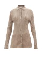 Gabriela Hearst - William Ribbed Cashmere-blend Cardigan - Womens - Beige