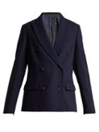 Matchesfashion.com Golden Goose Deluxe Brand - Misam Double Breasted Tailored Jacket - Womens - Navy