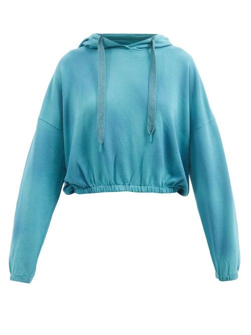 The Upside - Moonstone Amelie Cotton-jersey Hooded Sweatshirt - Womens - Blue