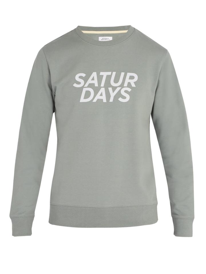 Saturdays Nyc Bowery Printed Cotton Sweatshirt