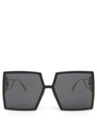 Matchesfashion.com Dior Eyewear - 30montaigne2 Oversized Square Acetate Sunglasses - Womens - Black