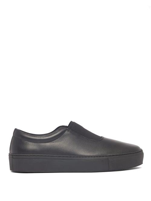 Matchesfashion.com Primury - Basal Slip On Leather Trainers - Mens - Black
