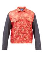 Junya Watanabe - Panelled Nylon-blend Trucker Jacket - Mens - Red Multi