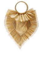 Matchesfashion.com The Vampire's Wife - Ruffle Trimmed Woven Bag - Womens - Gold