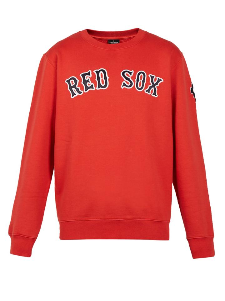 Marcelo Burlon Red Sox-embroidered Cotton Sweatshirt