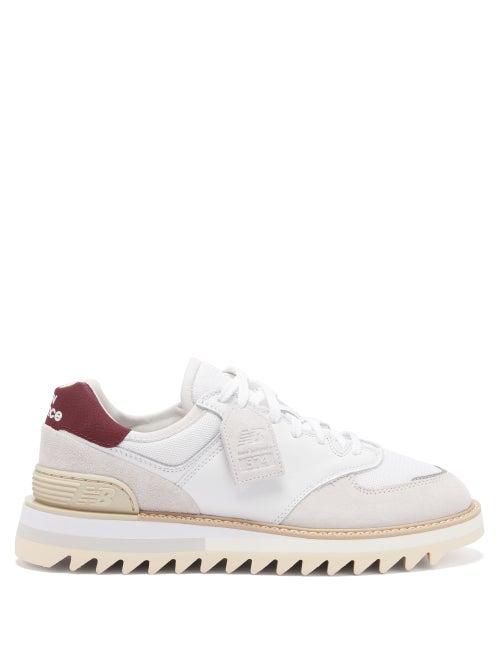 New Balance X Tokyo Design Studio - 574 Leather, Suede And Mesh Trainers - Mens - White Multi
