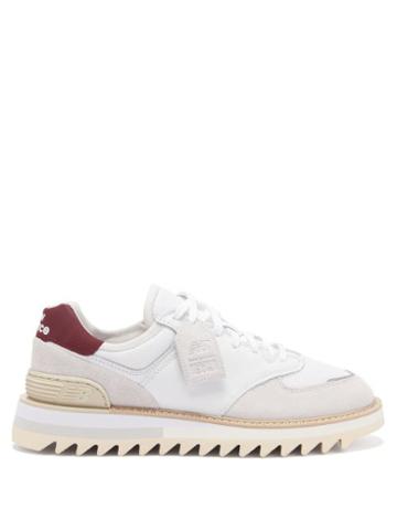 New Balance X Tokyo Design Studio - 574 Leather, Suede And Mesh Trainers - Mens - White Multi