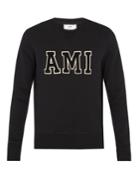 Ami Logo-appliqu Crew-neck Cotton Sweatshirt