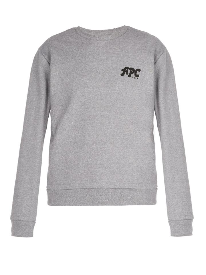 A.p.c. Jacques Logo Cotton-jersey Sweatshirt