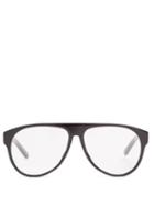 Matchesfashion.com Dior Homme Sunglasses - Aviator Acetate Glasses - Mens - Black