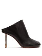 Matchesfashion.com Vetements - Killer Bullet Leather Mules - Womens - Black