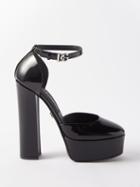 Dolce & Gabbana - Patent-leather Platform Pumps - Womens - Black