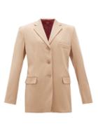 Matchesfashion.com Sies Marjan - Molly Single-breasted Wool-twill Blazer - Womens - Beige