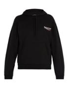 Matchesfashion.com Balenciaga - Logo Print Hooded Sweatshirt - Mens - Black